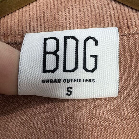 BDG Corduroy Zip Coverall Wide Leg Jumpsuit Size S Pink Utility Cargo 70s Retro - Picture 12 of 14